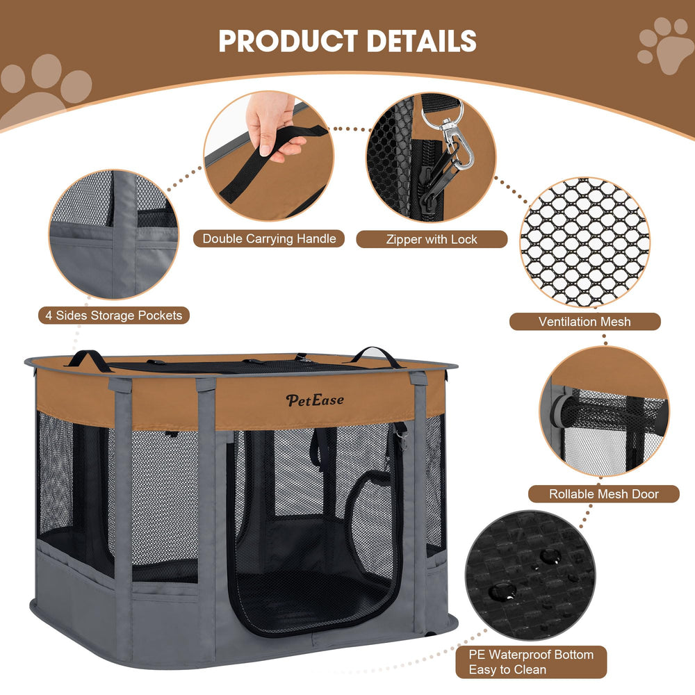 PetEase corral multiuso de 8 lados con base impermeable