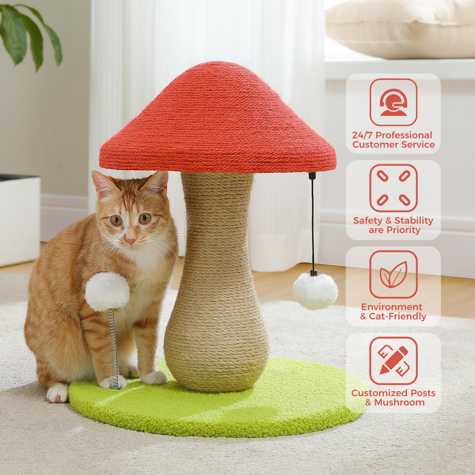 PETEPELA medidas estables del poste para gatos activos.
