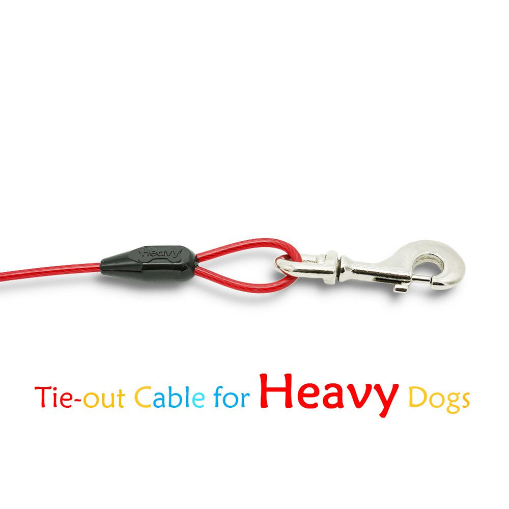 Petest cable de amarre 30 pies, extremos protegidos con crimp para mayor durabilidad.