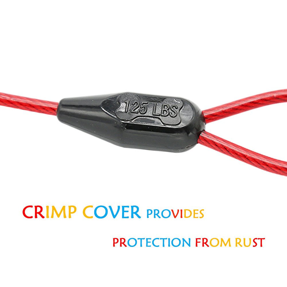 Petest cable de amarre 30 pies, diseñado para uso exterior y perros grandes.