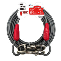 Petest cable sujecion 40 ft para perros grandes, libertad controlada al aire libre.