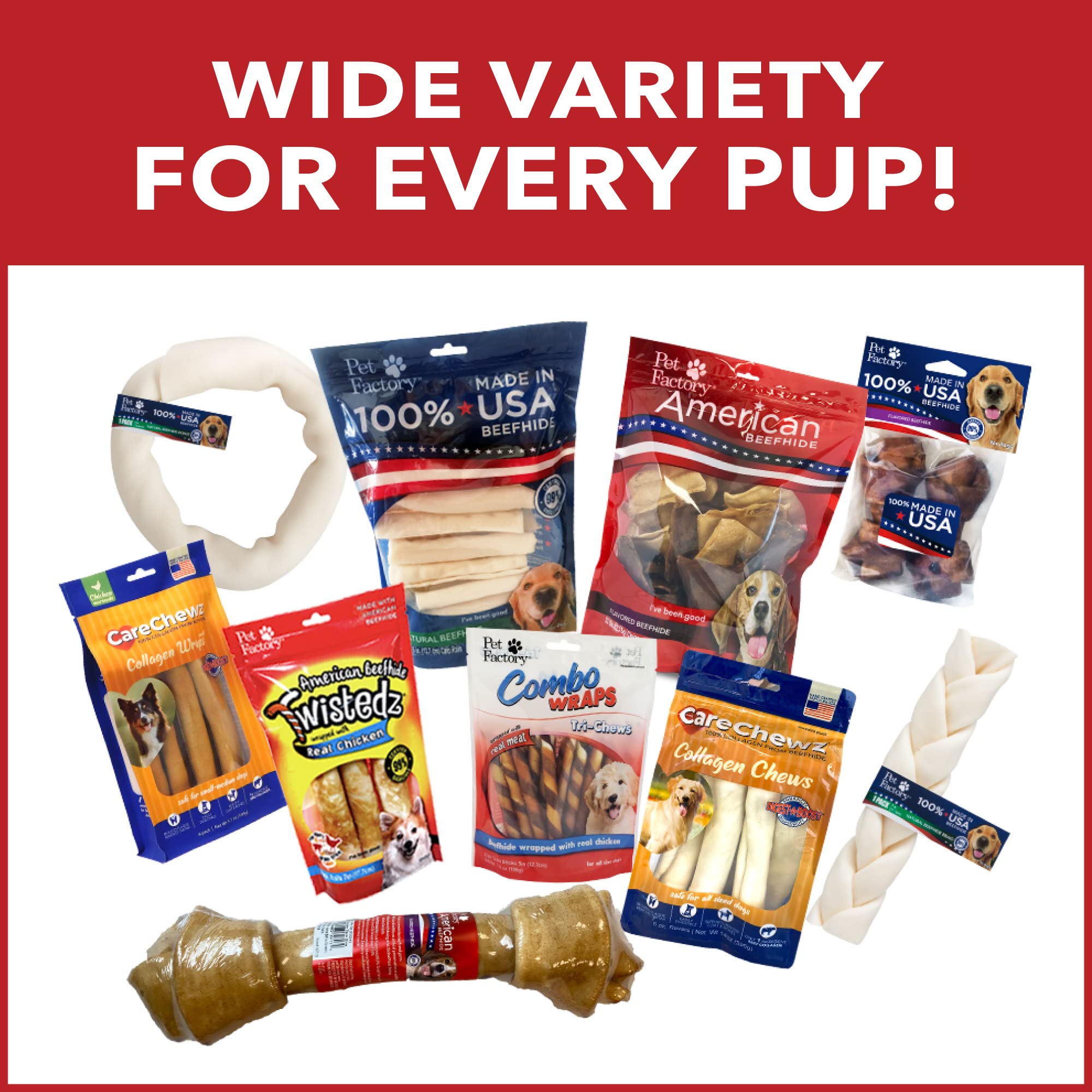 Pet Factory American Beefhide material-sin-aditivos con recubrimiento soluble en agua.