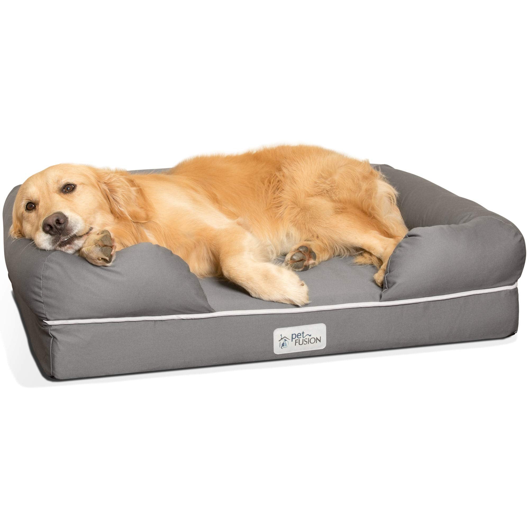 Cama PetFusion para perros con espuma viscoelastica ortopedica para soporte.