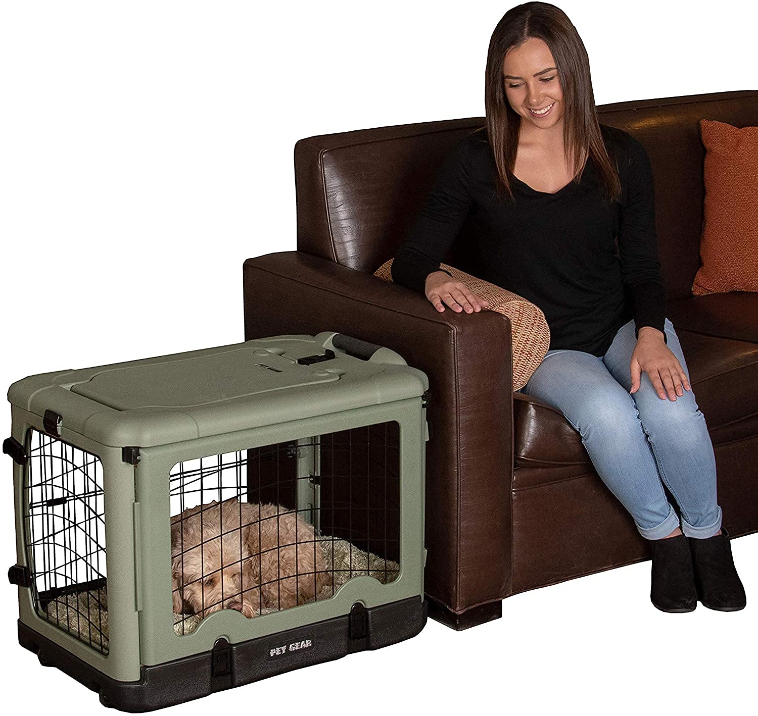 Pet Gear The Other Door: jaula de acero para perros y gatos, cómoda y espaciosa