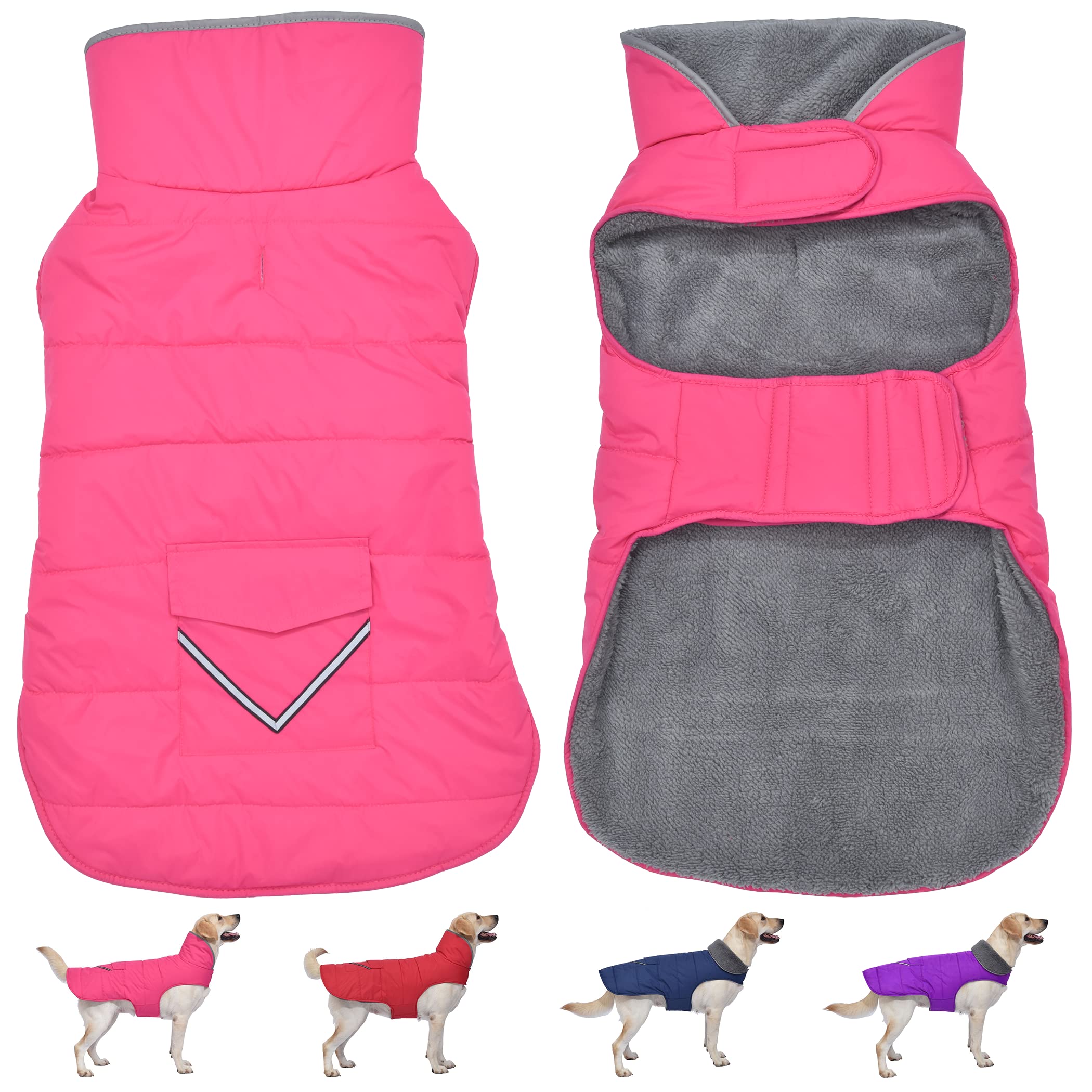 Petglad capa impermeable para perros con dorso rosa, mantiene seca a tu mascota.