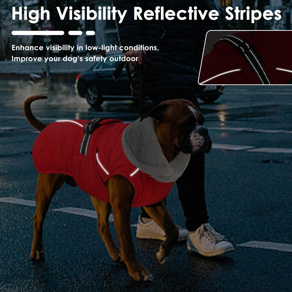 Petglad Chaleco reflectante con orificio para arnés mejora la visibilidad nocturna.