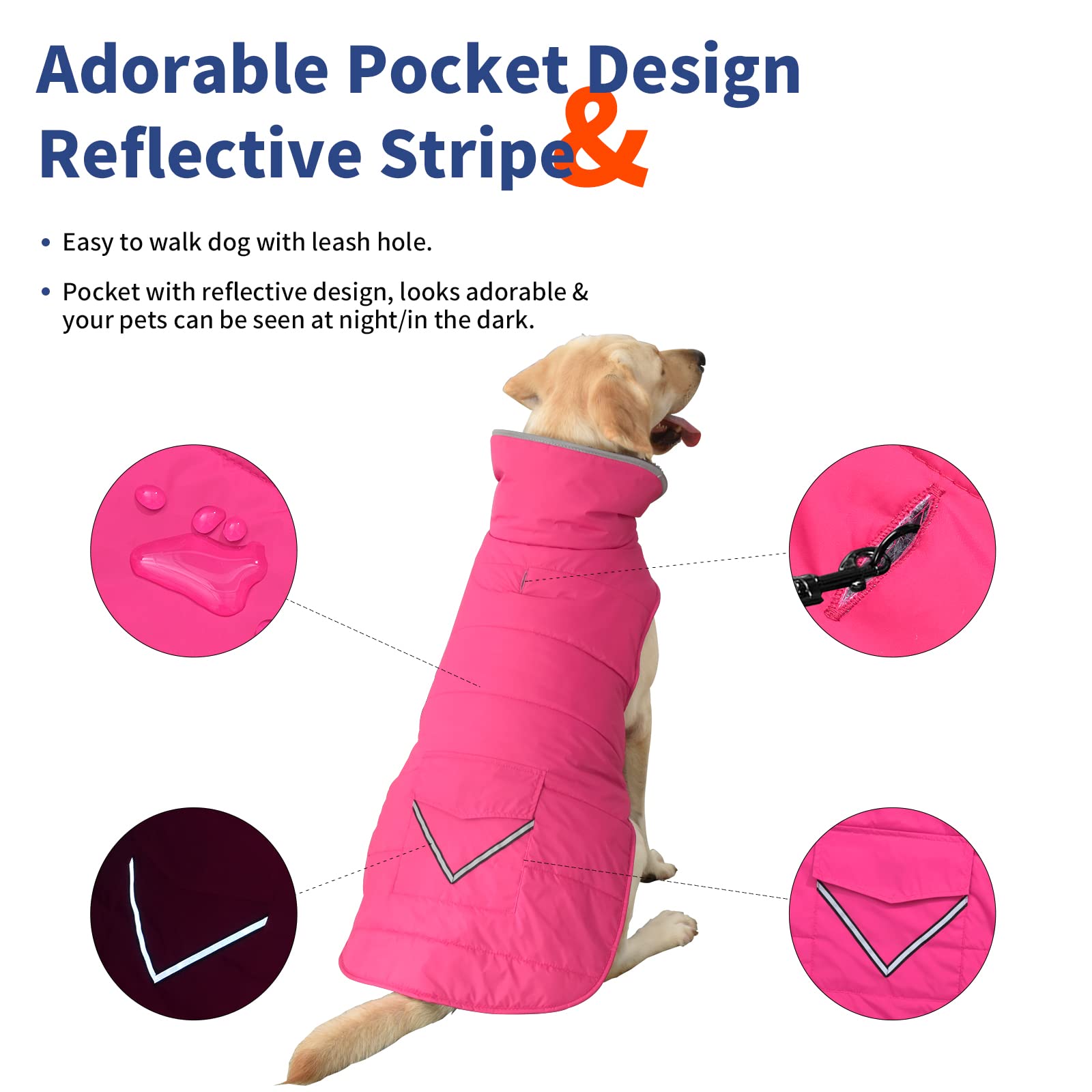 Petglad forro polar para perro, acolchado suave y cálido durante el frío.