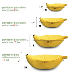 Petgrow cama banana acceso semiabierta, zona privada para descansar.