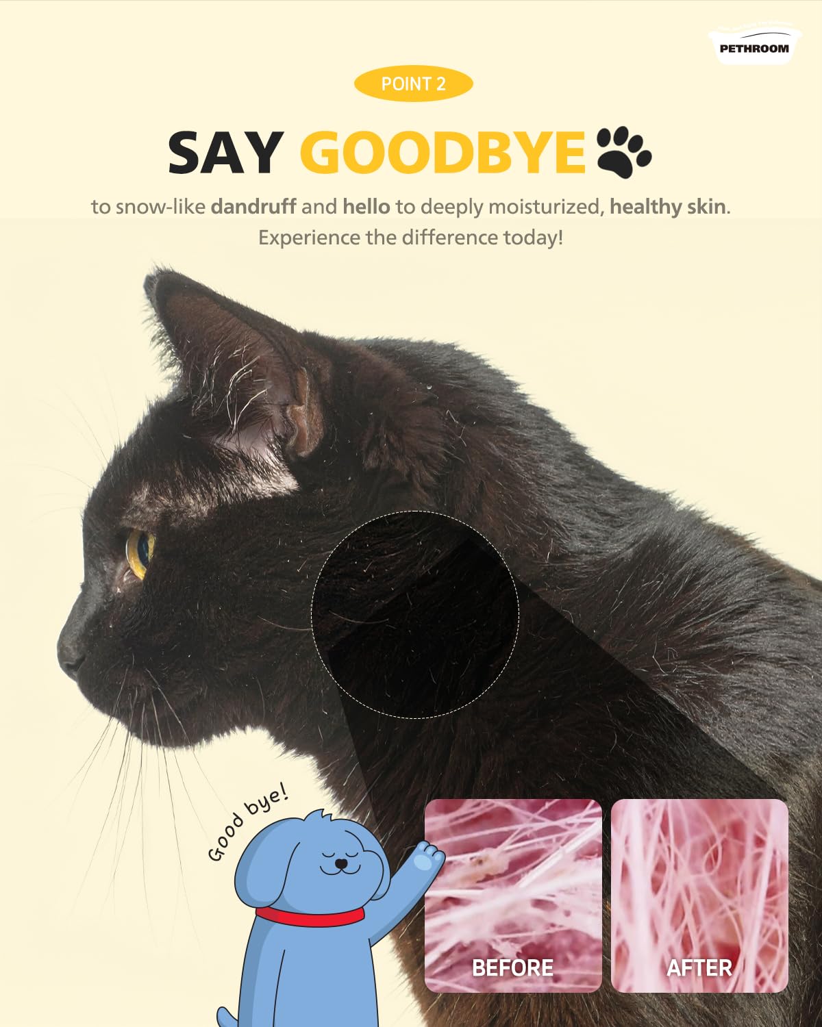 PETHROOM Bruma para gatos, hidratación intensa para piel y pelaje.