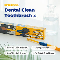 PETHROOM cepillo dental para perros pequeños, tamaño extra cómodo para encías