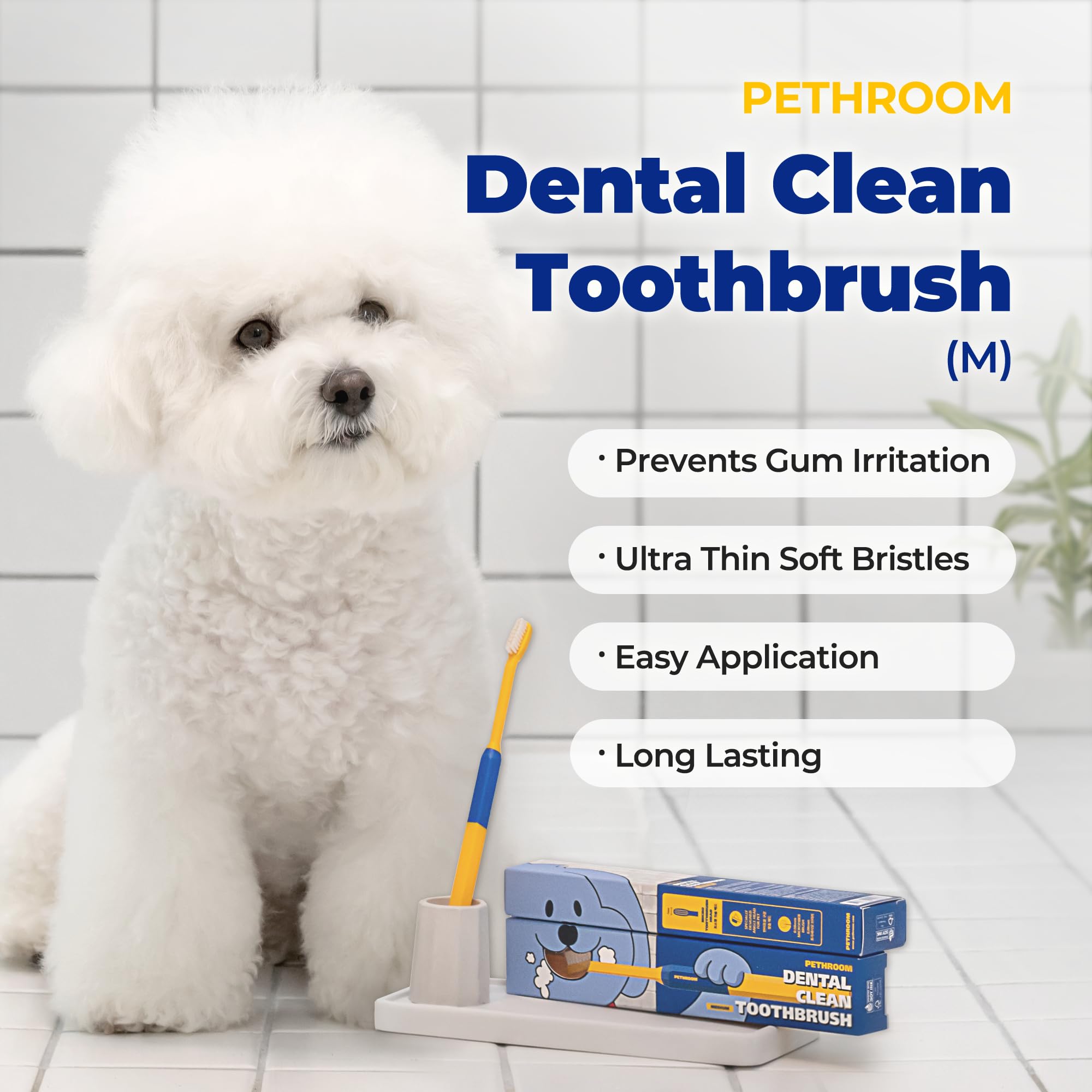 PETHROOM cerdas suaves de microfibra para limpieza delicada de dientes