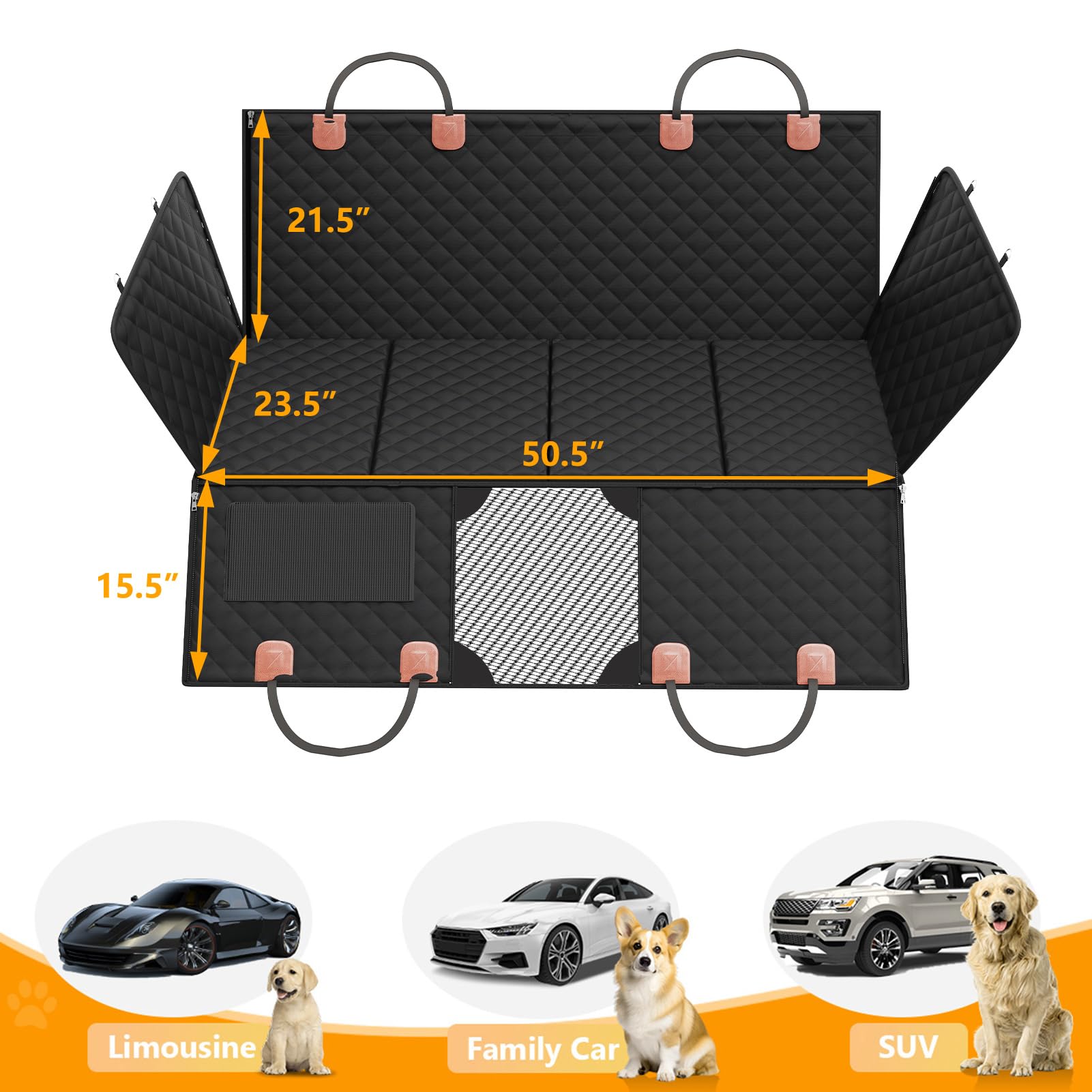 PETICON capas impermeables y antideslizantes protegen el interior del coche.