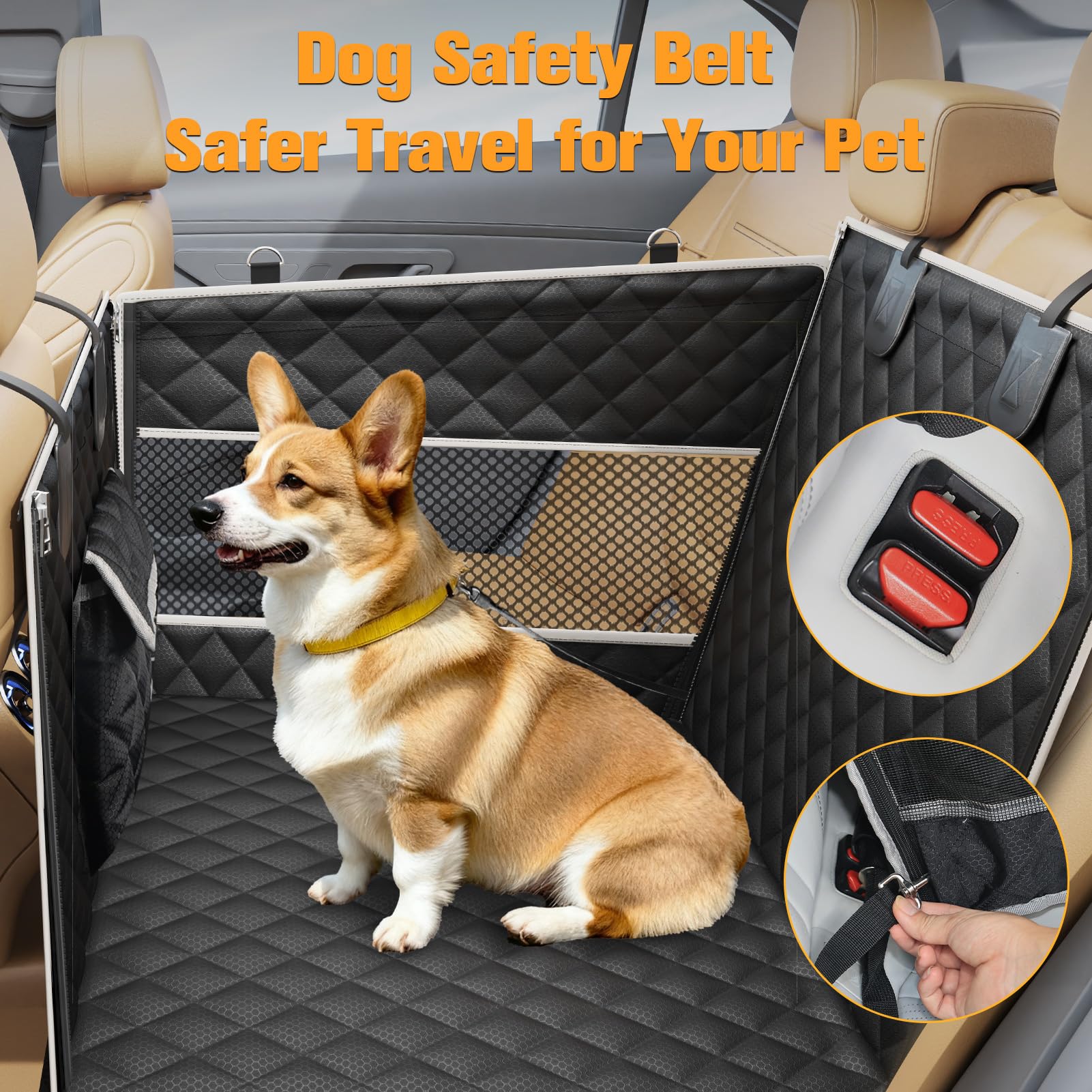 PETICON cinturón de seguridad para perros evita deslizamientos