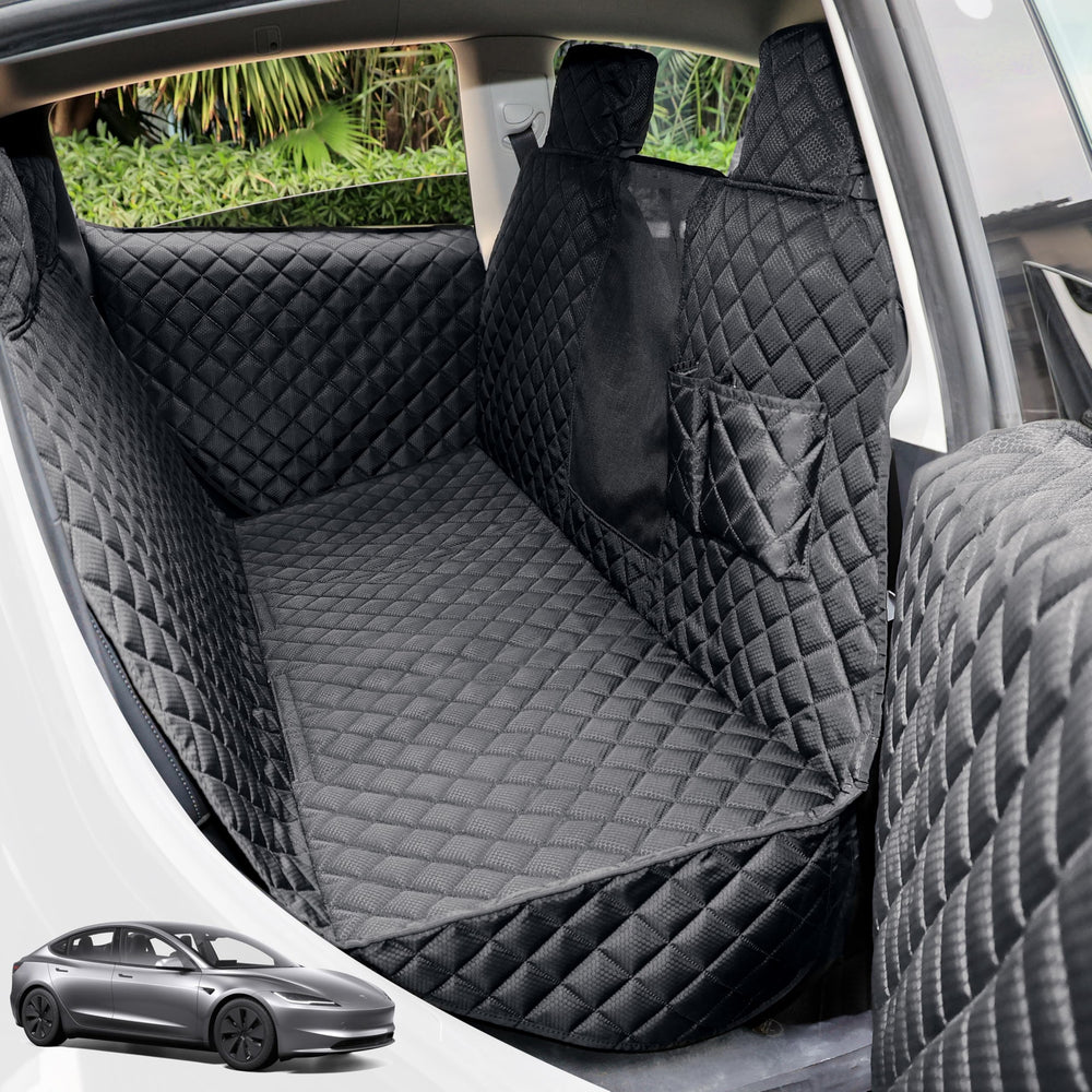 PETICON cobertor de asiento trasero para Tesla con ventana de malla mejora la ventilación