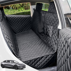 PETICON cobertor de asiento trasero para Tesla con ventana de malla mejora la ventilación
