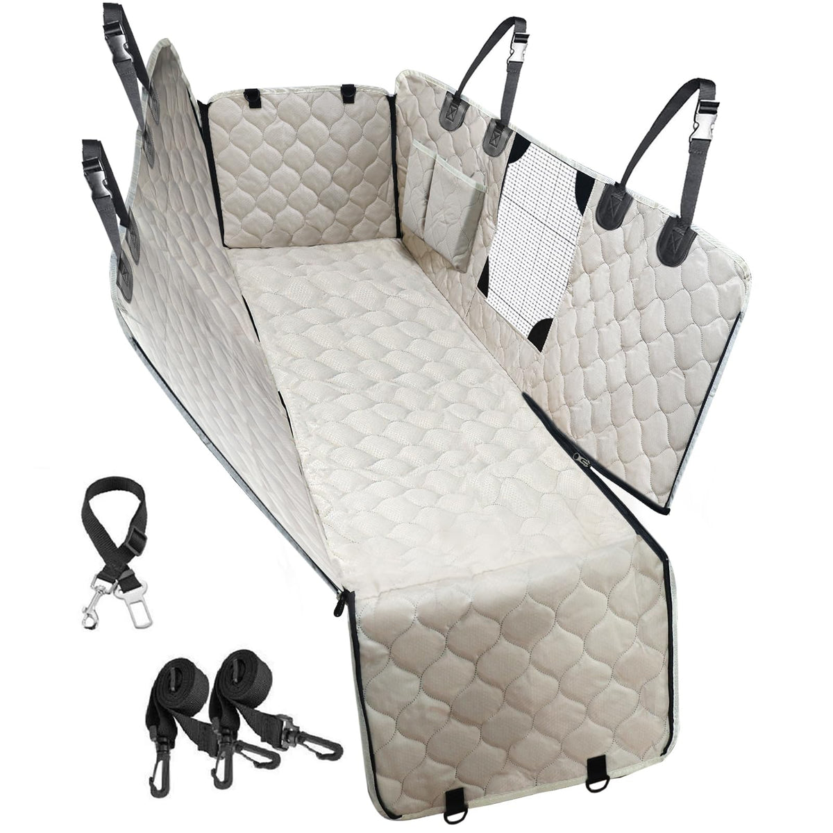 PETICON funda para asiento de coche con ventana de malla, mejora la ventilación y comodidad