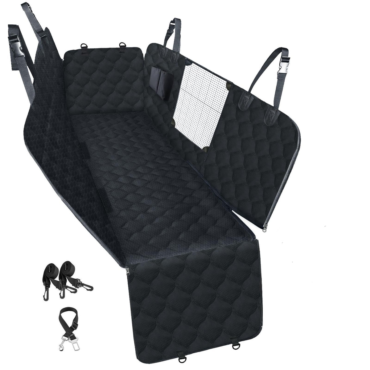 PETICON funda para asiento trasero impermeable, protección total contra salpicaduras para mascotas