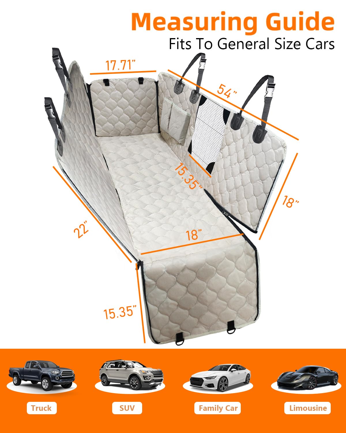 PETICON instalación rápida con hebillas y correas para coche