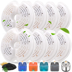 Filtre Petilog pour fontaine chat lot de 8 filtres, améliore l'hygiène de l'eau.