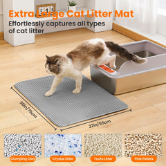 Alfombra anti-deslizante e impermeable Petinstinct para arenero, evita derrames.