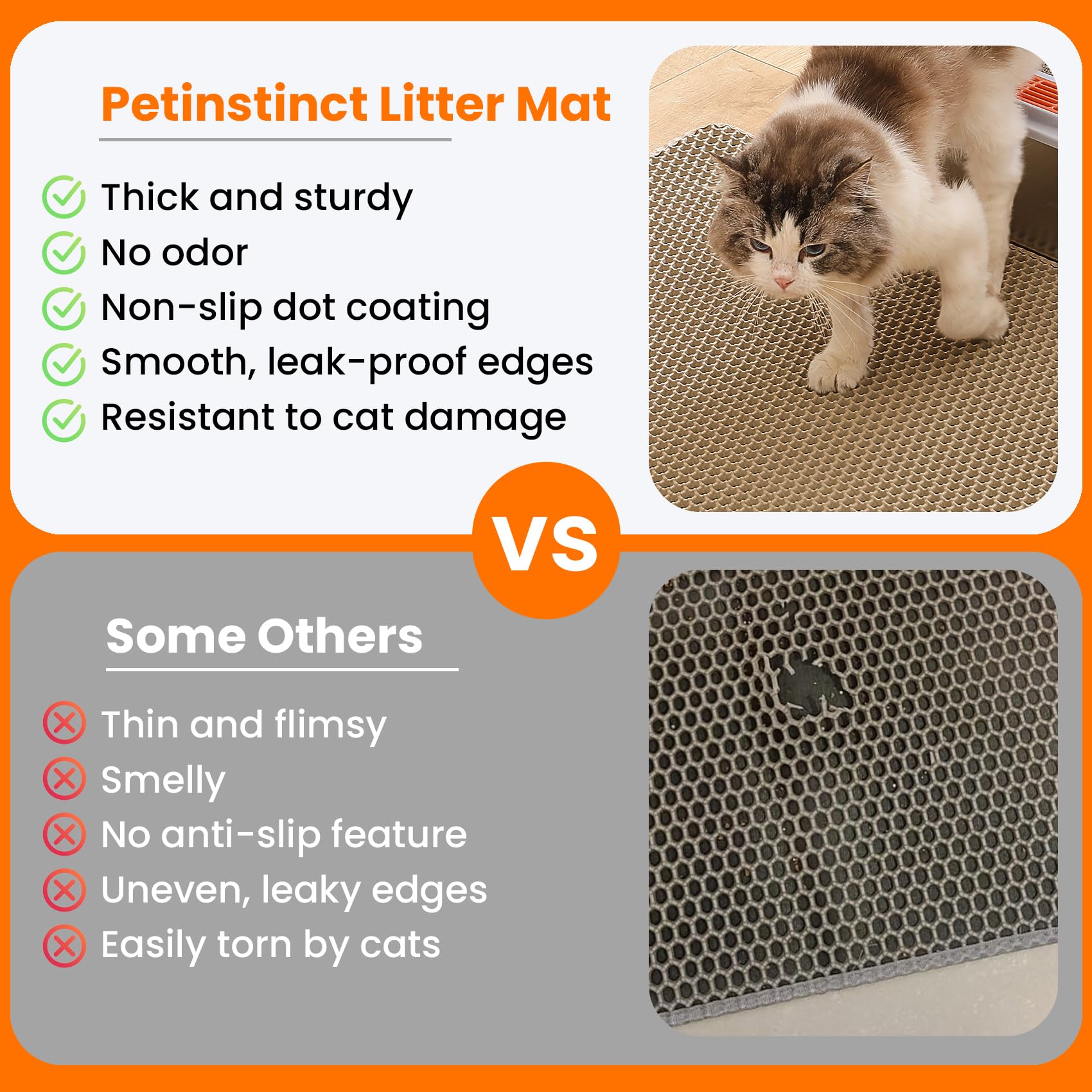 Petinstinct: alfombrilla a prueba de orina para proteger el suelo.