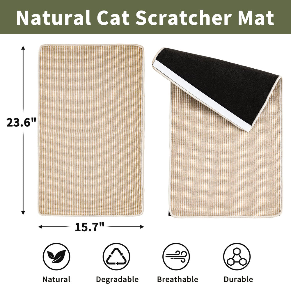 Petinstinct rasca-sisal en suelo protege muebles y ofrece juego.