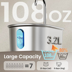 Petinstinct sistema de filtración con carbón activo y esponja para agua limpia.
