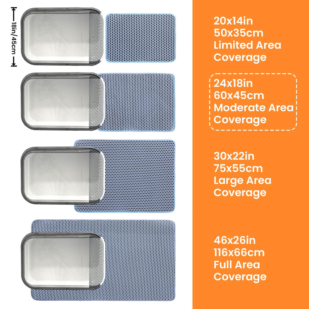 Tapis Petinstinct bleu durable, idéal pour l’usage quotidien.