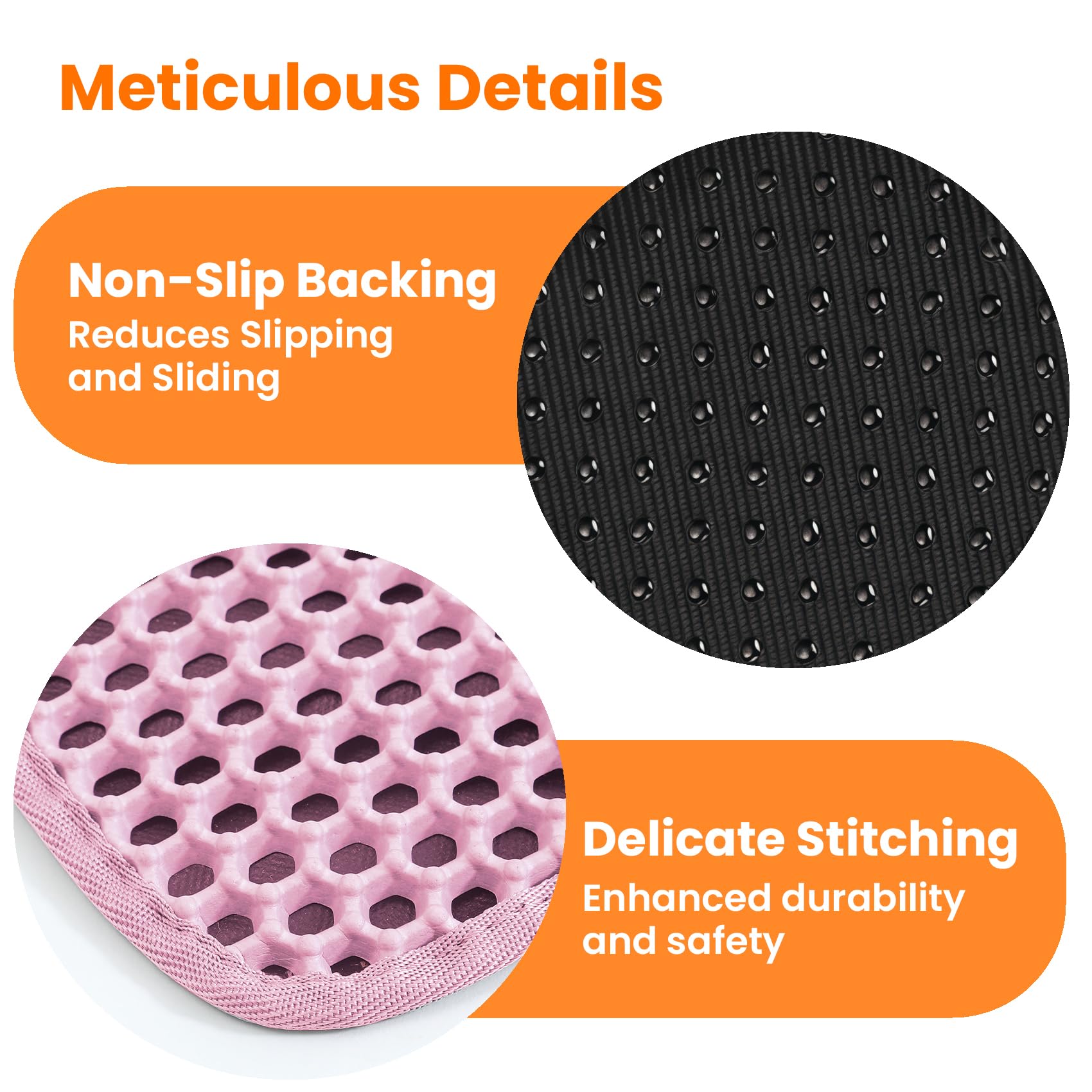 Petinstinct uso diario, tapete rosa XXL para hogares con gatos.