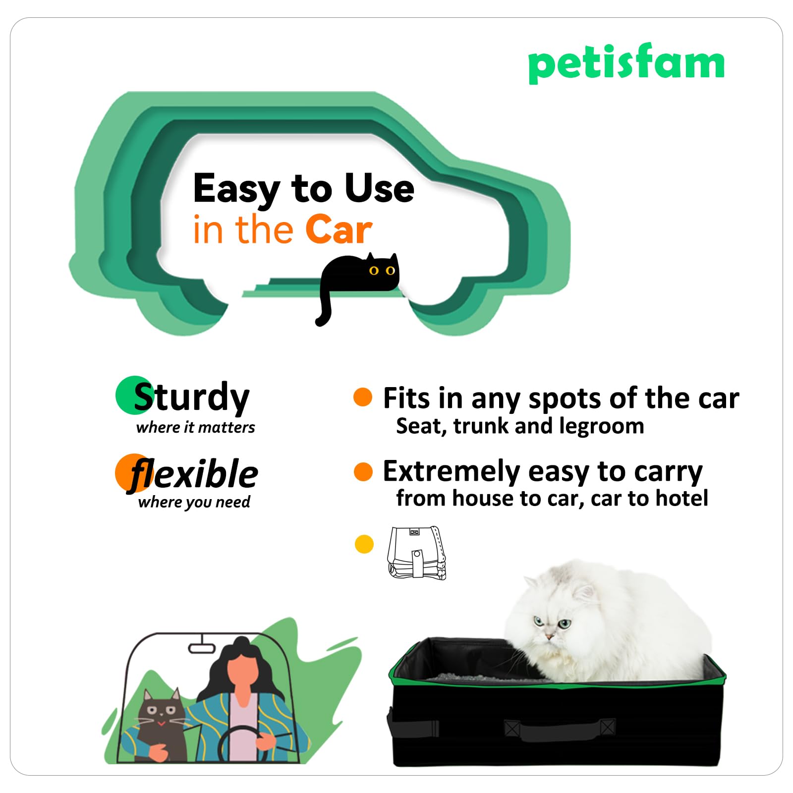 petisfam bolsa desechos biodegradable para desechar arena tras cada viaje