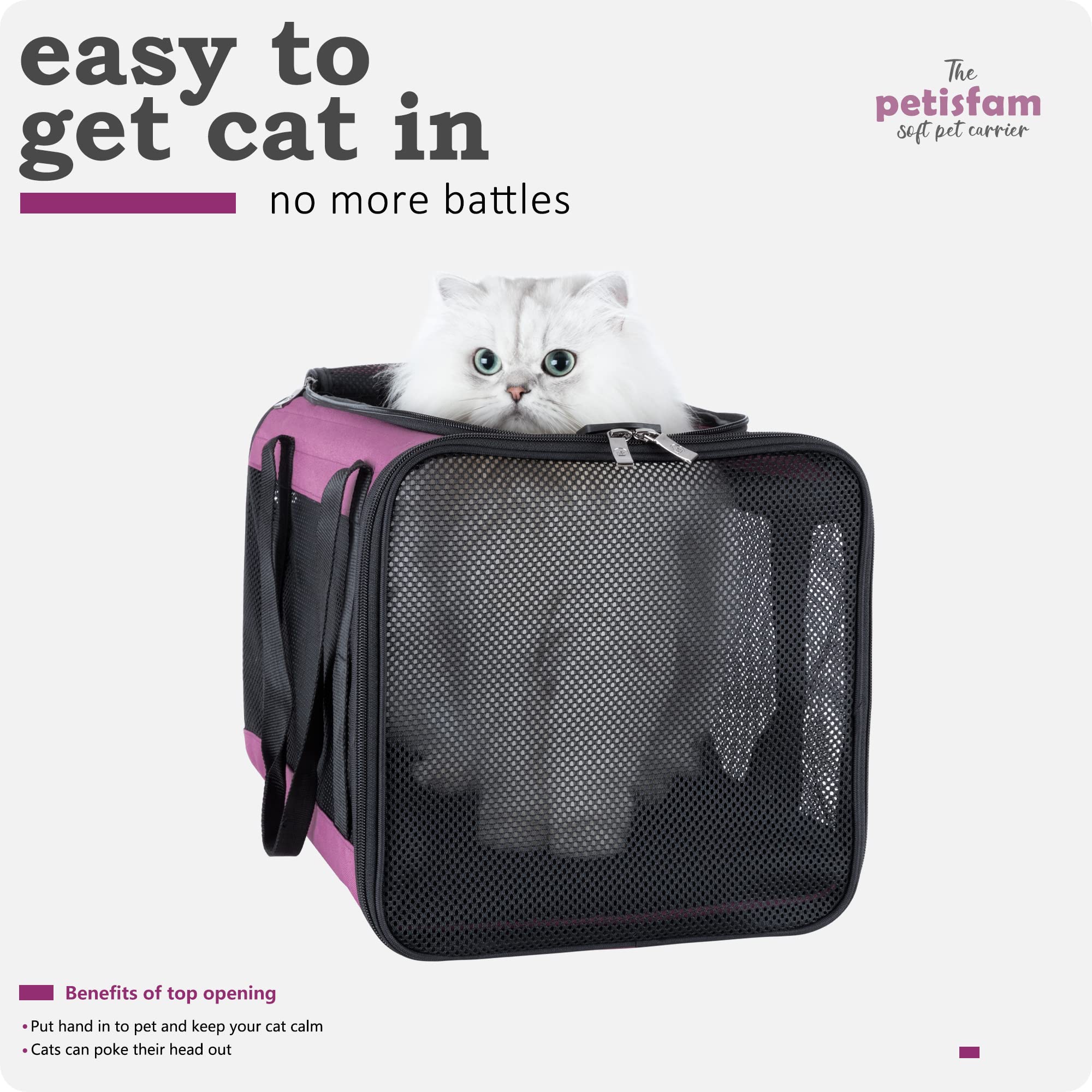 petisfam interior amplio de 17x12x12 pulgadas para gatos cómodos