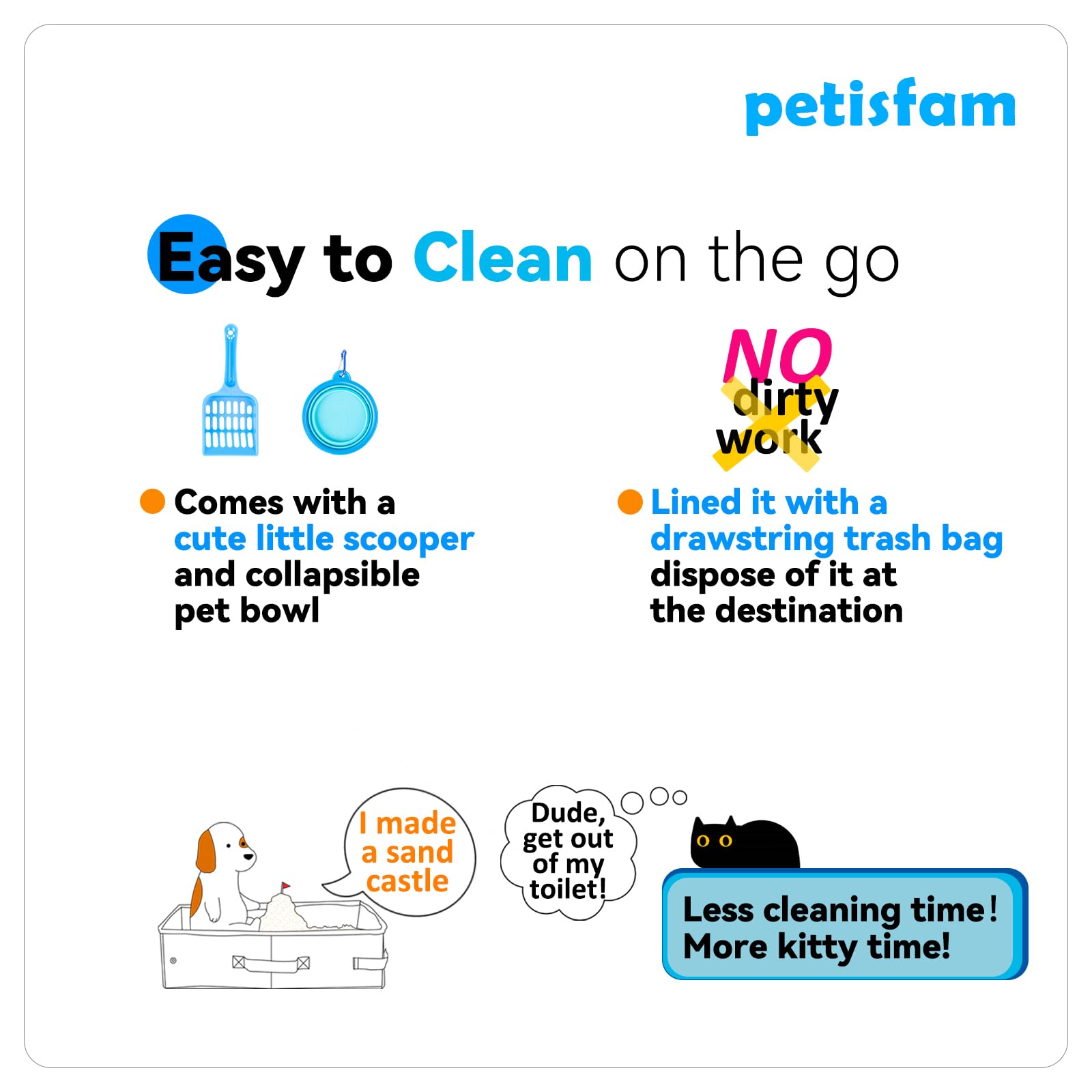 Petisfam tamaño grande, ideal para gatos grandes o dos felinos.