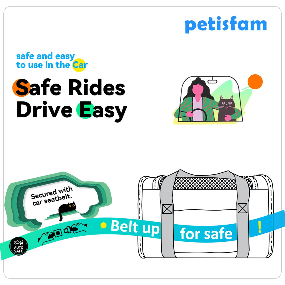 Petisfam transportín con apertura frontal suave y segura