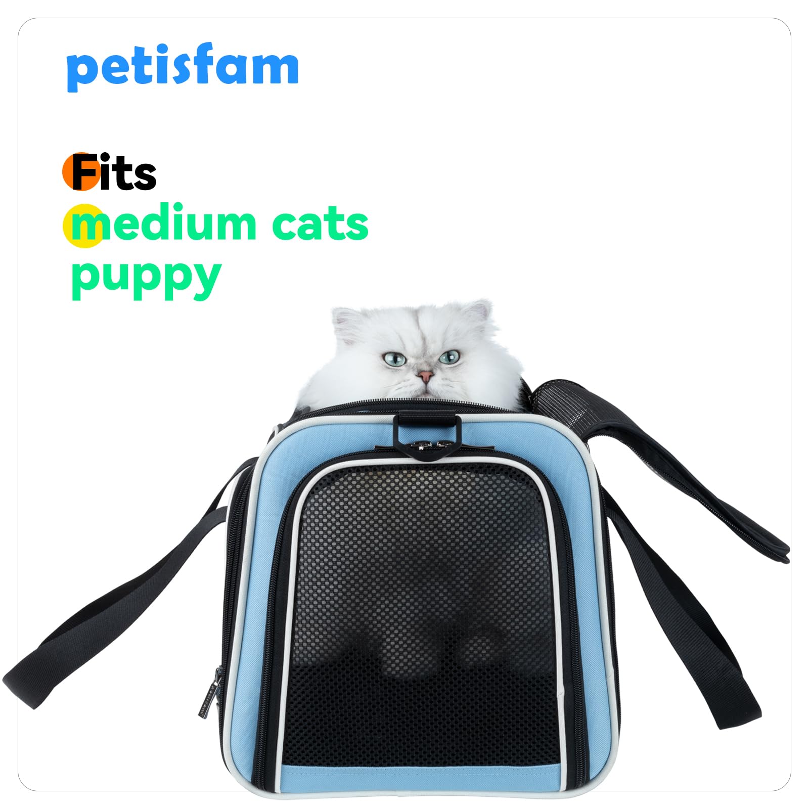 Petisfam transportín con ventana de malla para ver al gato