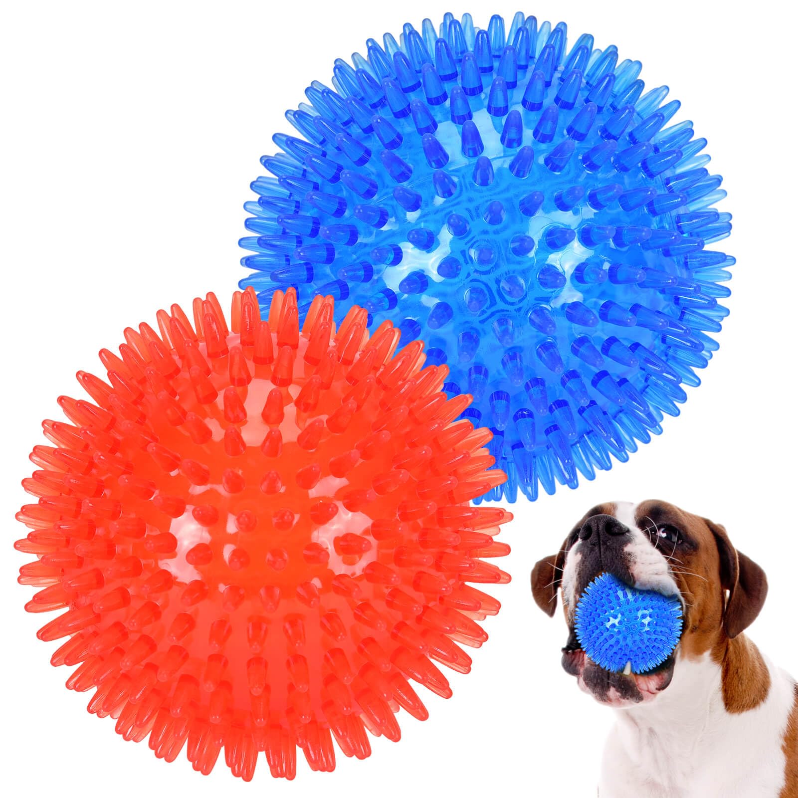 Petizer bola para perro con chirriador, ideal para juego activo