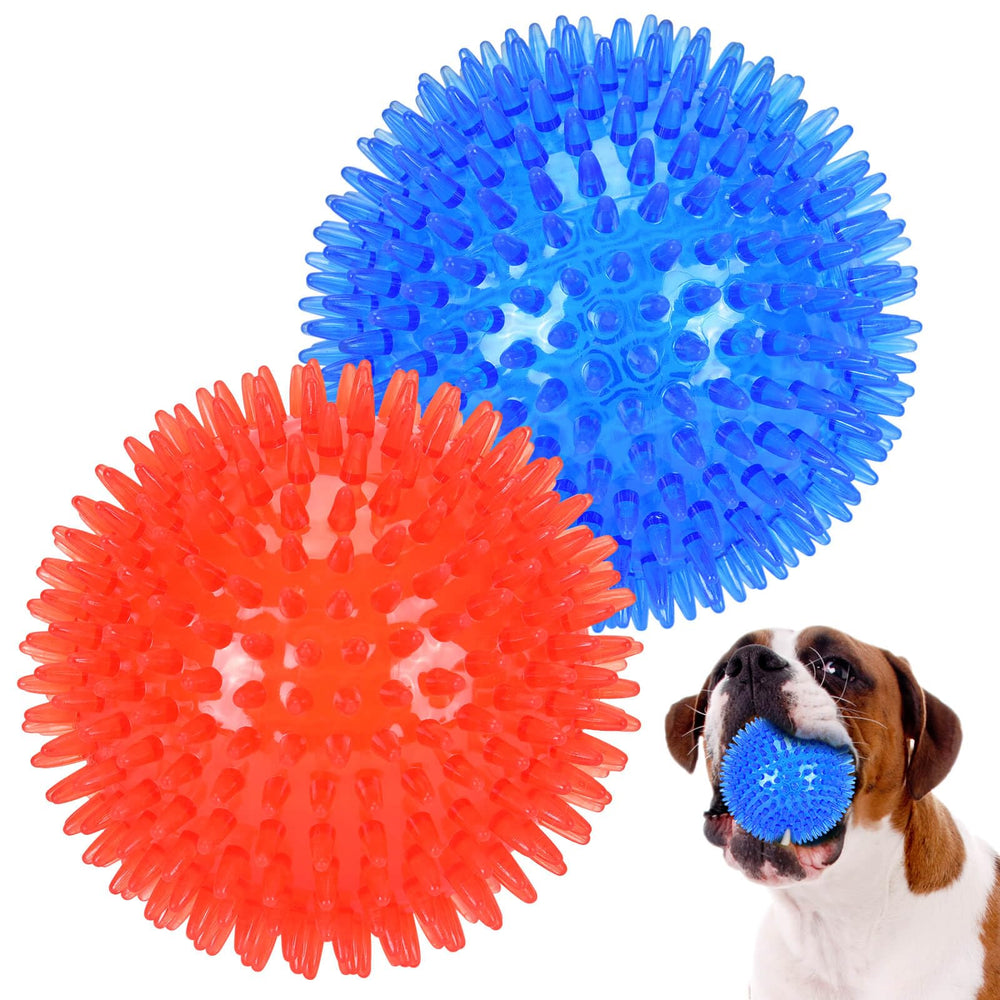 Petizer bola para perro con chirriador, ideal para juego activo