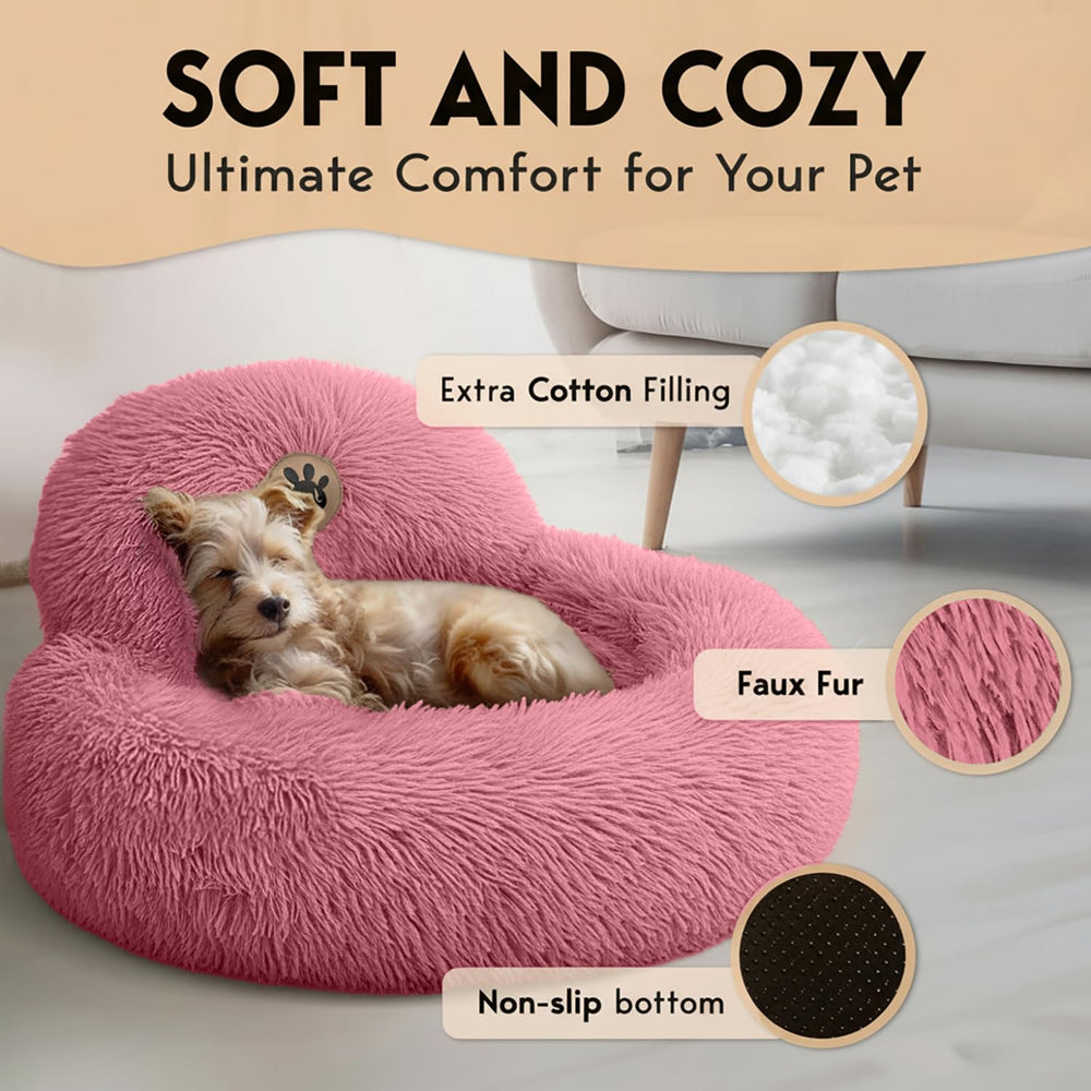 PetJett Cama Perro Borde Alzado 8pulgadas: soporte de cuello cómodo.