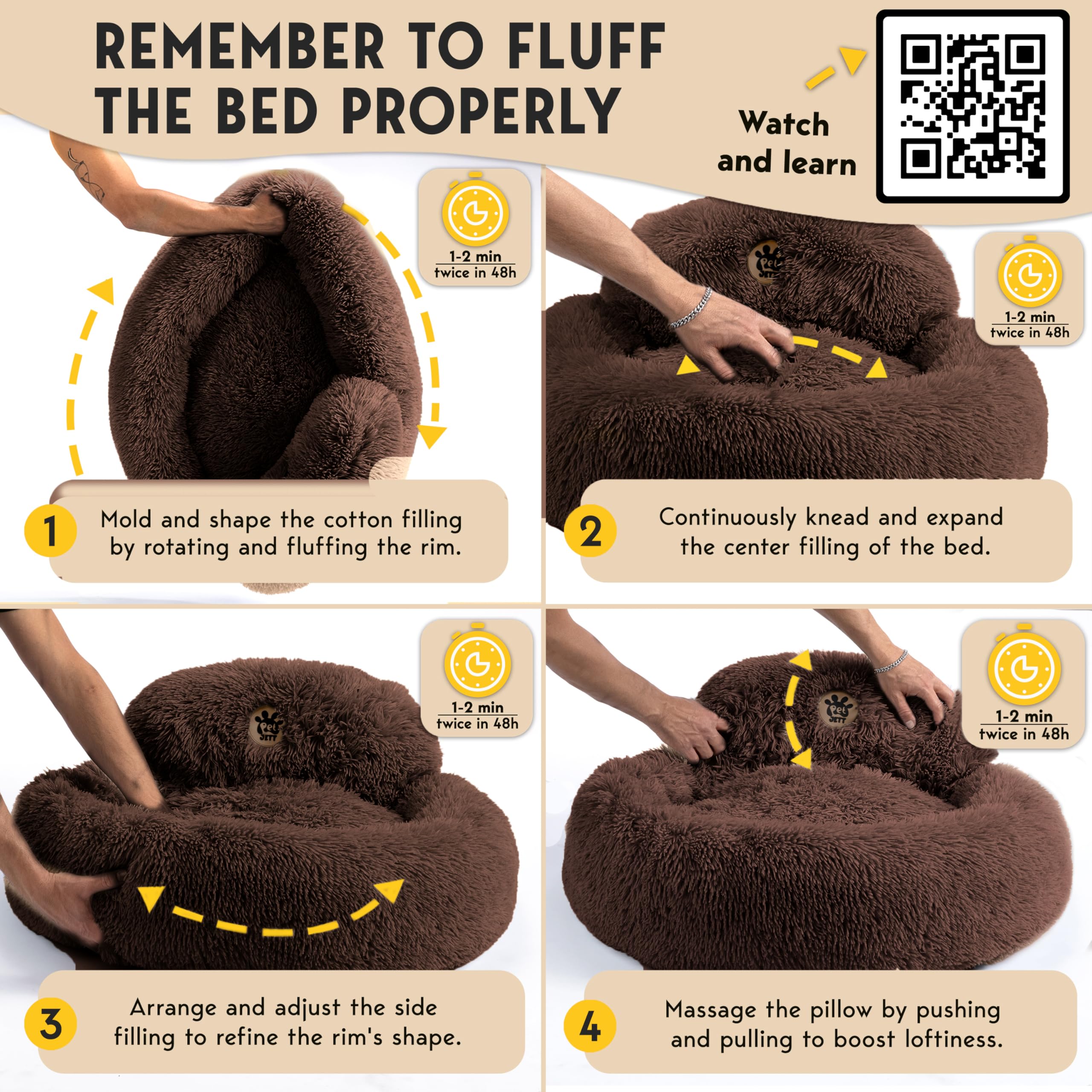 PetJett Cama Perro Mediana 30'', tamaño ideal para perros hasta 45 lb