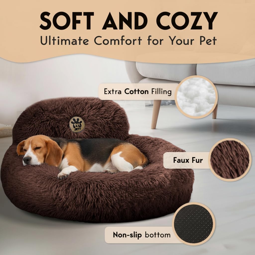 PetJett Cama Perro Relleno Esponjoso, soporte suave para dormir