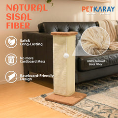 PETKARAY rascador con sisal natural para entretener y cuidar las uñas