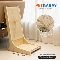 PETKARAY rascador sisal para pared, montaje sencillo.