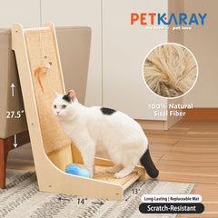 PETKARAY sisal natural ofrece superficie duradera para rascar y jugar.