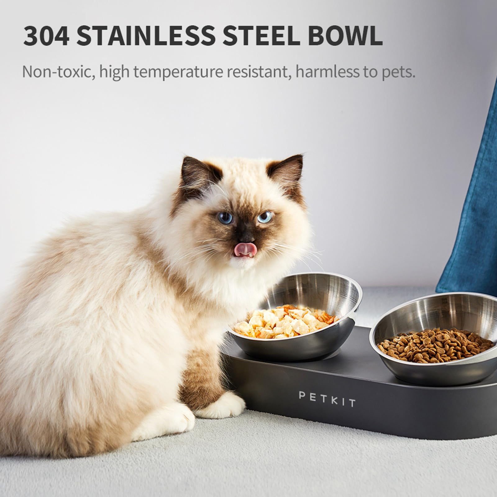PETKIT cuenco elevado para perro pequeño, soporte estable para comer.