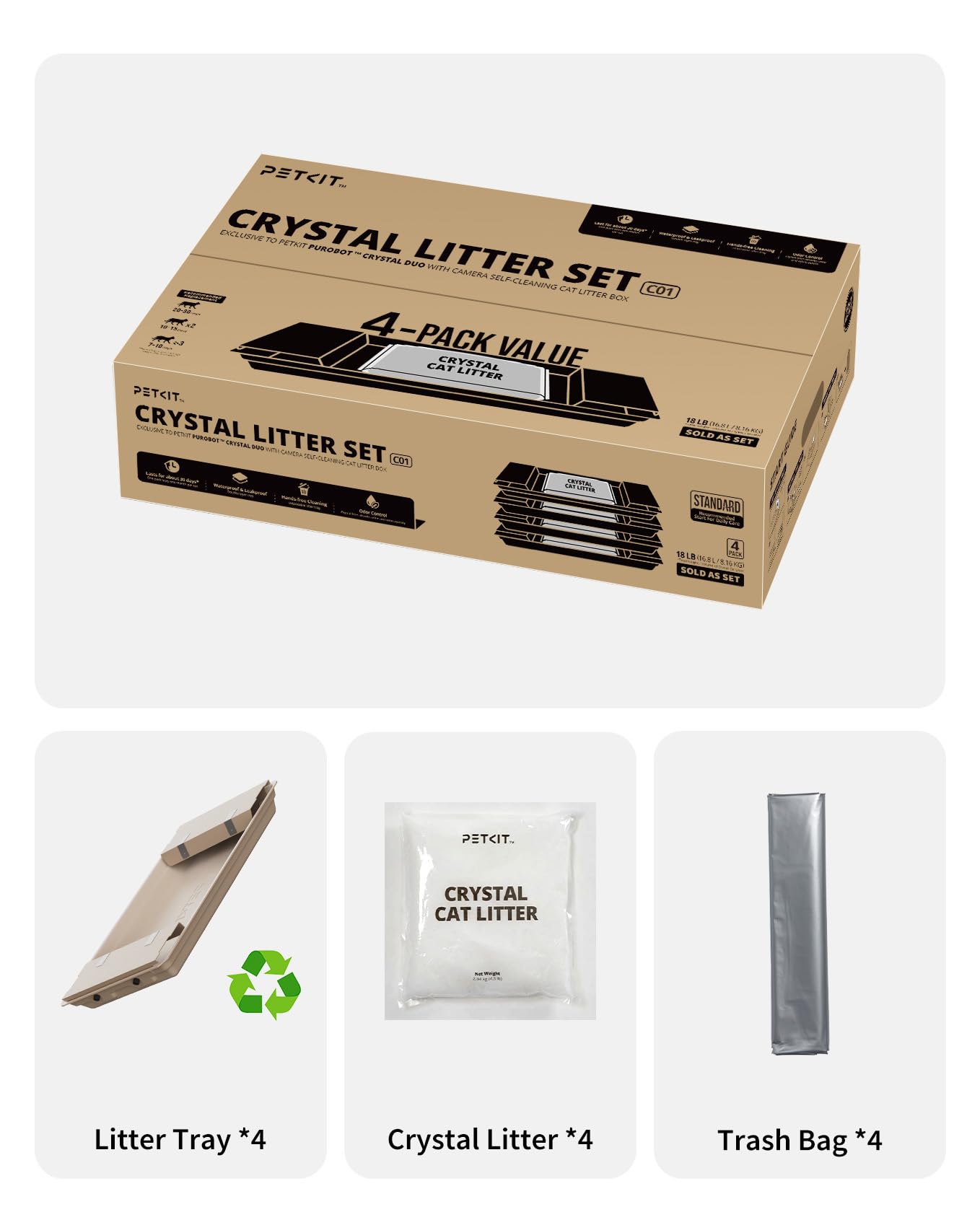 PETKIT Crystal: diseño ligero, ideal para viajes y cambios de ubicación
