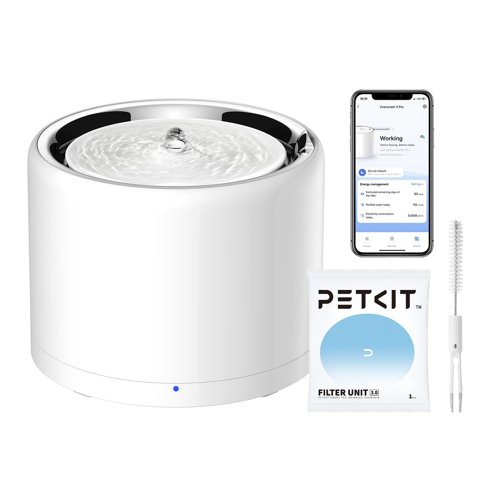 PETKIT Eversweet 3 Pro, bomba inalámbrica con funcionamiento silencioso para gatos.