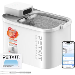 Fuente PETKIT para gatos inalámbrica, visión general, facilita la hidratación sin cables.