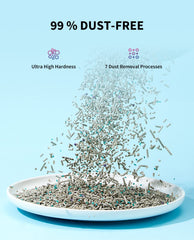 PETKIT Litter tofu-bentonita, alta absorción y reducción de polvo.