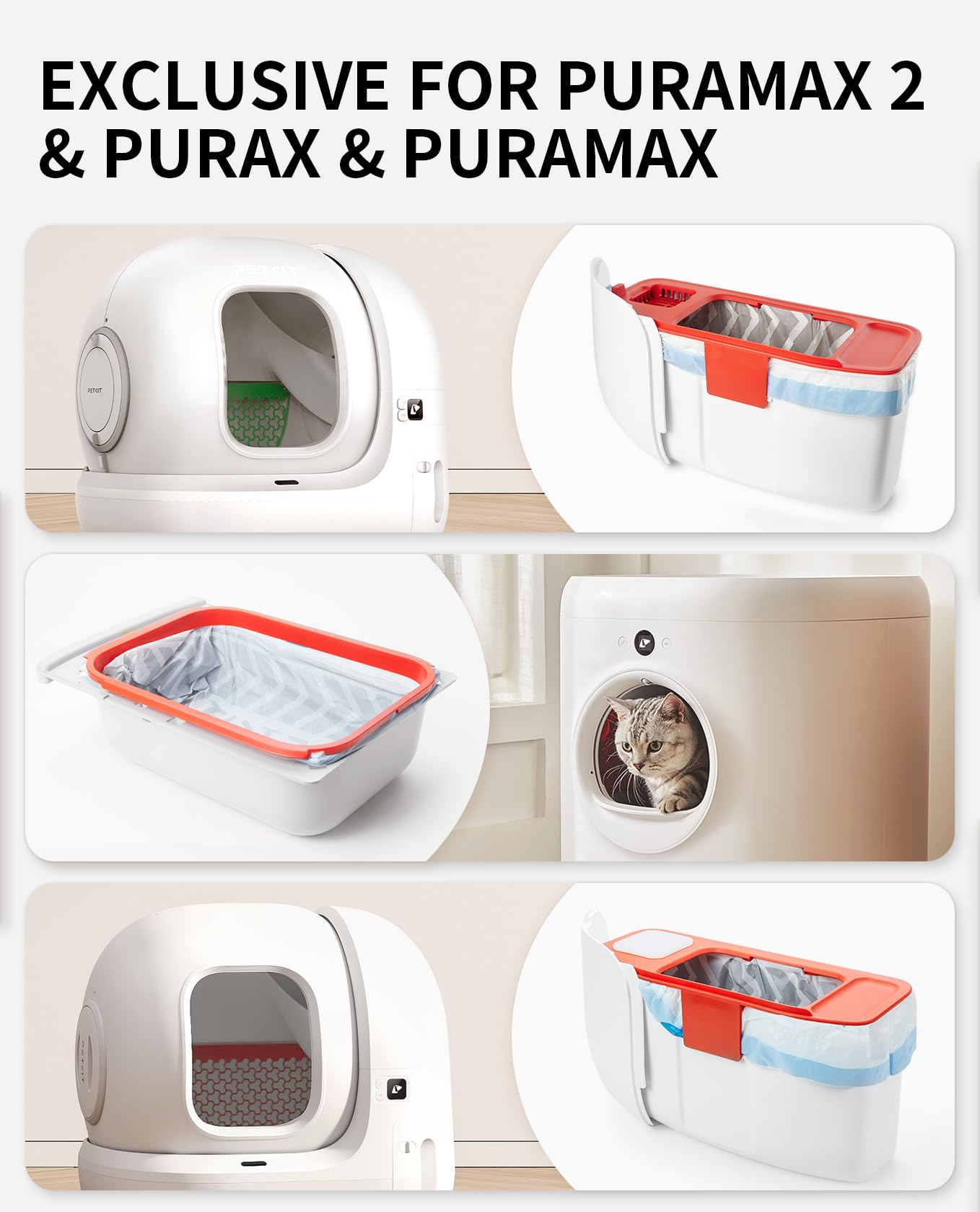 PETKIT PuraX Puramax, bolsa LDPE resistente para uso diario