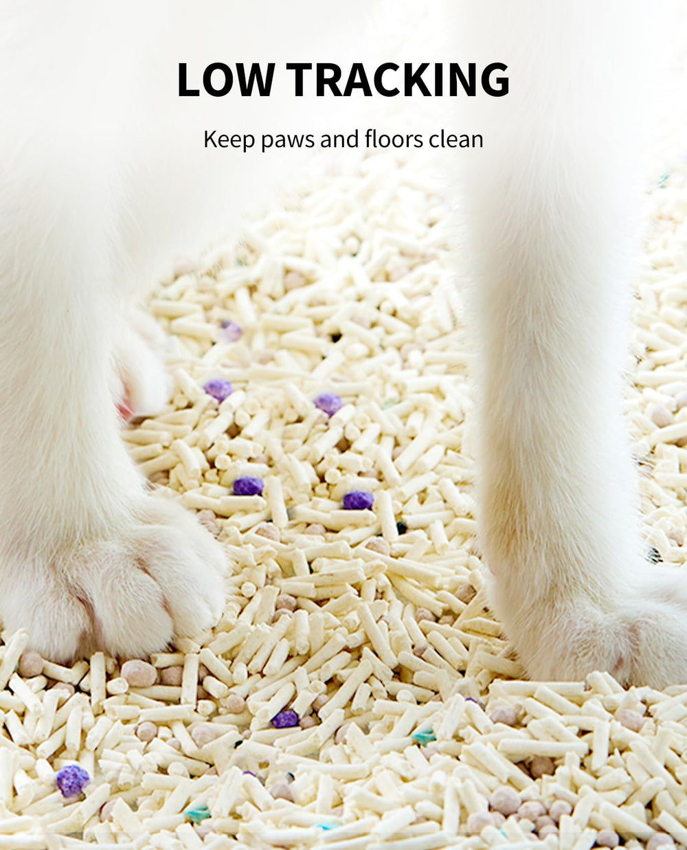 PETKIT Clump+ tofu: zeolita con estructura cristalina para olores atrapados.