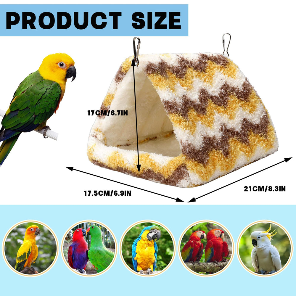 PETKNOWS hamaca para pajaros de peluche, refugio cálido y acogedor.